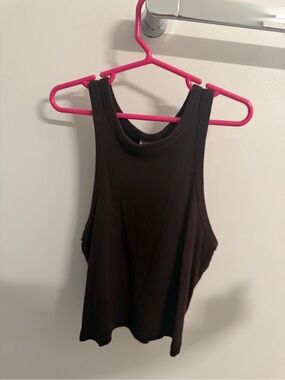 Women’s Black Ribbed Tank Top